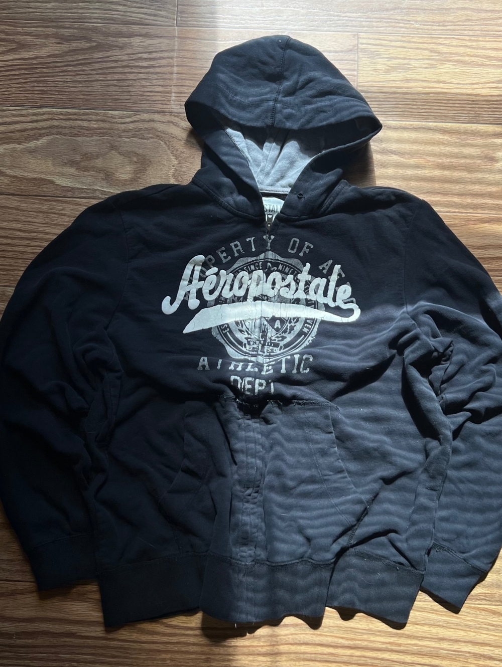 y2k vintage aeropostale black hoodie grunge streetwear skater oversized pullover